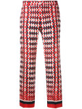 geomtric print cropped trousers 