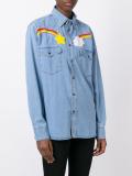 embroidered denim shirt