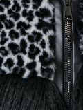 animal print striped coat
