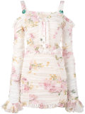 floral print ruched mini dress 