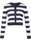 striped cropped cardigan