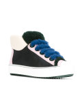 shearling-trimmed sneakers
