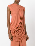 asymmetric draped vest top