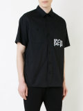 slogan patch shirt