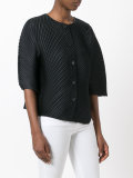 pleated button top