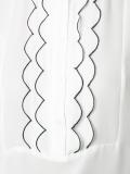 scalloped panel blouse