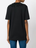 embellished neck T-shirt