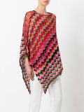 asymmetric draped poncho
