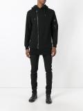 off-centre zipped hoodie