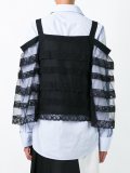 cold shoulder lace panel top