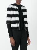 fluffy striped jacket