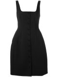 buttoned pouf dress