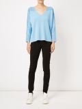 ribbed shoulders knitted blouse