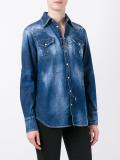 distressed denim shirt