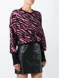 zebra pattern sweater