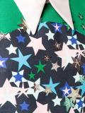star-print collared dress