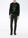 lightning bolt applique sweatshirt