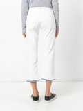 cropped jeans with contrast hem