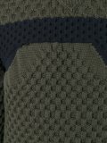 bicolour round neck sweater