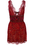 sheer floral lace mini dress