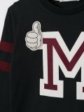 embroidered side stripe sweatshirt