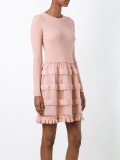 tulle detail knit dress