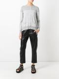 cupro insert striped cardigan