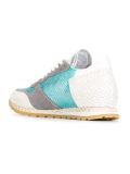perforated contrast panel sneakers