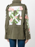flower print military jacket 