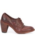 distressed lace-up bootie