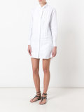 lace-trimmed shirt dress