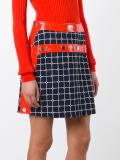 plaid A-line skirt