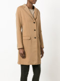 buttoned midi coat