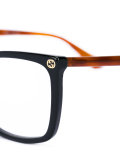 rectangular contrast arm glasses