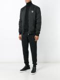 contrast trim bomber jacket