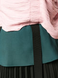 pleated strap dress
