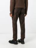 printed slim-fit trousers