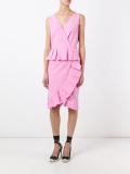frill hem V-neck dress