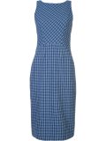 fitted checked dress