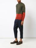 two-tone rollneck jumper