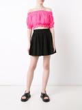 gathered mini skirt