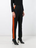side stripe tapered trousers