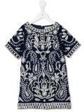 embroidered shift dress