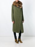 fur lined long coat
