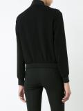 floral applique bomber