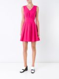 v neck flared dress