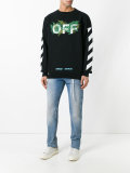 striped sleeves sweatshirt