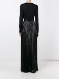 pleated wrap dress