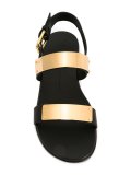 gold-tone plaque sandals 