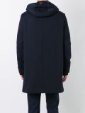 zipped hooded coat